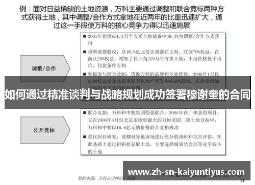 如何通过精准谈判与战略规划成功签署穆谢奎的合同