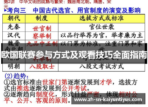 欧国联赛参与方式及观看技巧全面指南